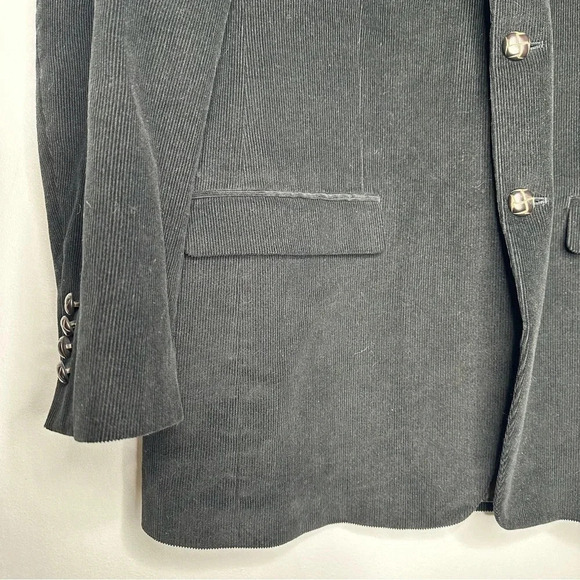 Lauren Ralph Lauren Men’s Black Corduroy Two Button Blazer Sport Coat Size 42L - Picture 5 of 10